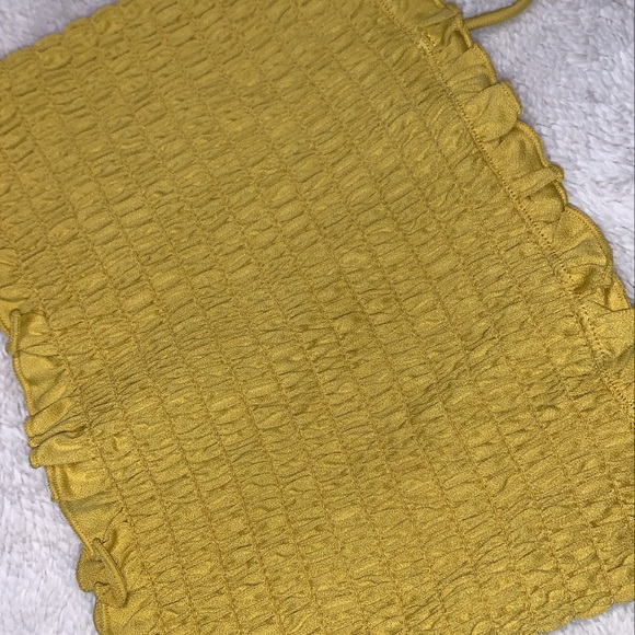 |3 FOR $20| FOREVER 21 Mustard Yellow Cropped Tank Top - Picture 3 of 4